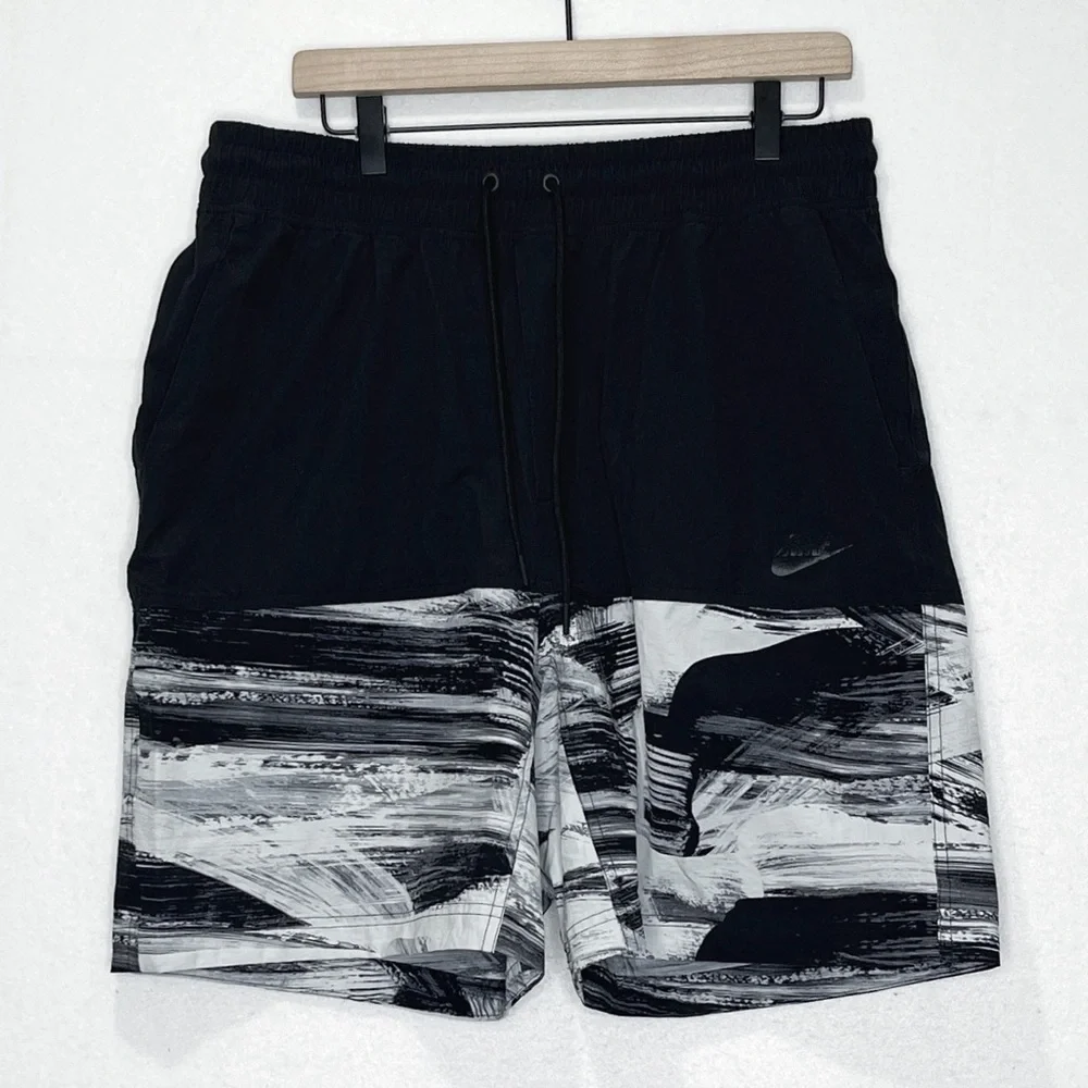 Nike NSW Franchise GX1 Shorts Size XL Black‎ Fantasy 910055 010 Black White